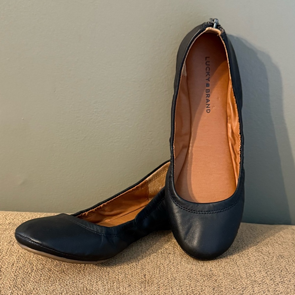 NIB Lucky Brand Black Flats